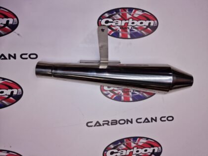 1 x Universal Reverse Cone Performance Motorbike Exhausts 47.5mm Inlet with Clamp